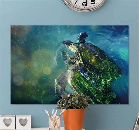 Tableau De Poisson 2 Tortues Dans La Mer TenStickers