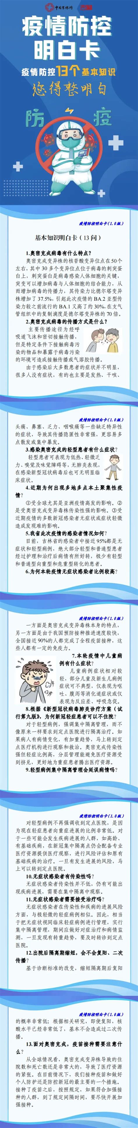 《疫情防控明白卡》来了③丨全体市民 奥密克戎病毒有什么特点？轻型感染者有哪些症状？您得看仔细了！澎湃号·政务澎湃新闻 The Paper