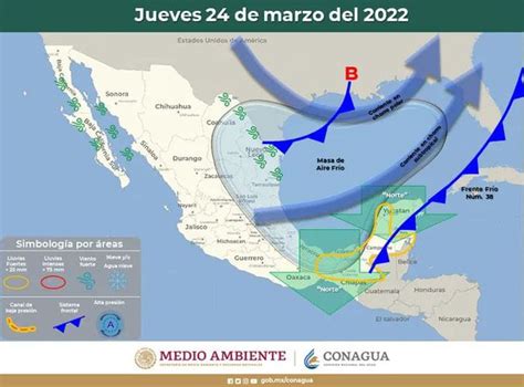 Frente frío 38 llega a Q Roo este jueves con lluvia y heladez