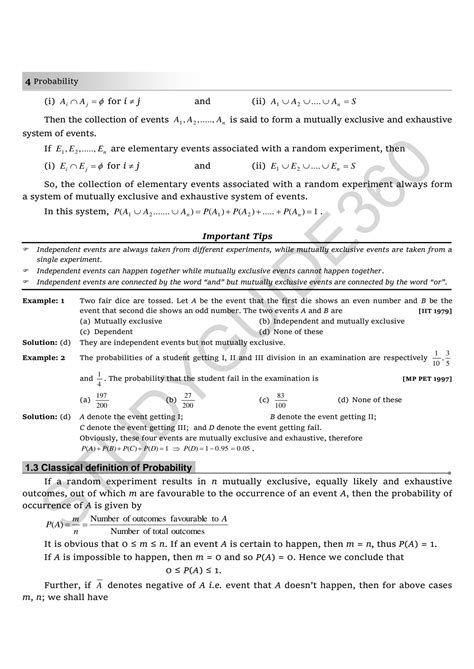 SOLUTION Iit Jee Maths Notes For Probablilty Studypool