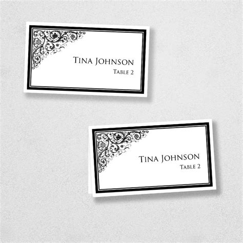 Avery Place Card Template INSTANT DOWNLOAD Escort Card