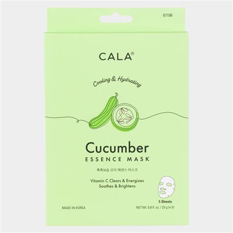 5sheets Cooling Hydrating Cucumber Essence Facial Masks