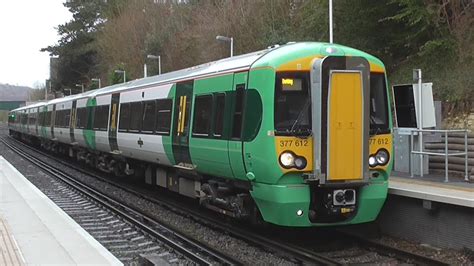 Brand New Class 377 6 377612 Emu Departs Box Hill And Westhumble For Dorking Youtube