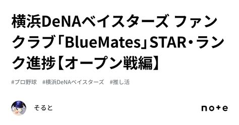 横浜denaベイスターズ ファンクラブ「bluemates」star・ランク進捗【オープン戦編】｜そると