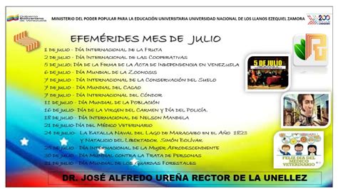 Efemerides Del Mes De Julio