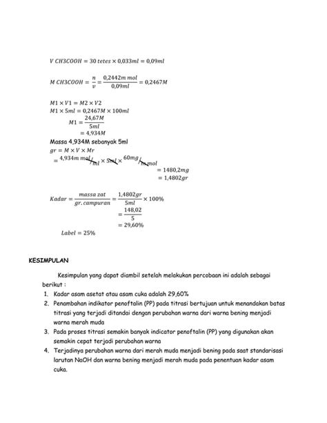 Penentuan Kadar Asam Cuka Pdf