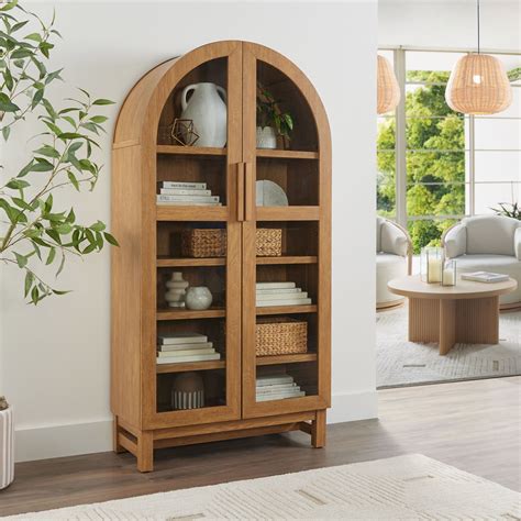 Better Homes Gardens Juliet Arch Cabinet Light Honey Finish