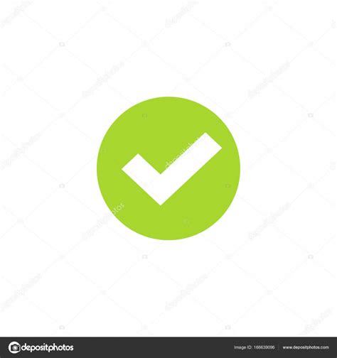 Tick Icon In Green Circle Vector Symbol Green Round Checkmark Isolated