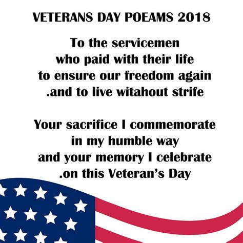 Free Printable Veterans Day Poems - aveteransday.com | Veterans day ...