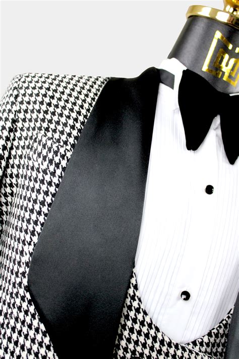 Houndstooth Tuxedo Suit 3 Piece Gentleman S Guru