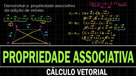 Na Propriedade Associativa Se Juntam As Parcelas - Demonstração da propriedade associativa - CÁLCULO VETORIAL - YouTube