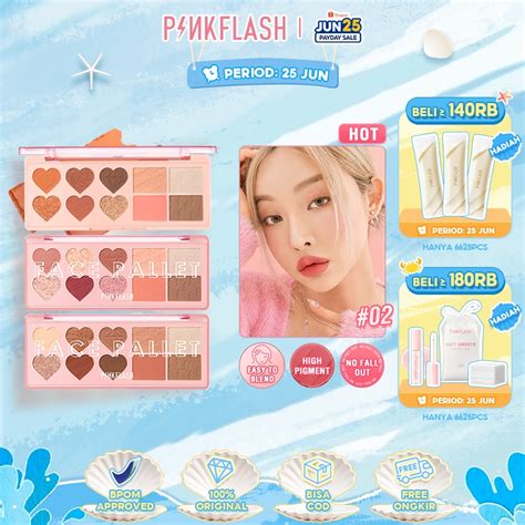 Jual Pinkflash Ohmylove In Multiple Face Palette Eyeshadow Blush