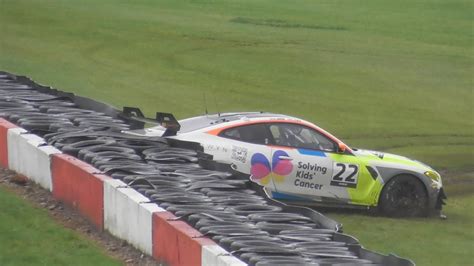 Donington Park Crashes Highlights British GT GB3 GB4 21 10 23