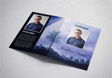 Heaven Funeral Program Template Funeral Program Template Photoshop