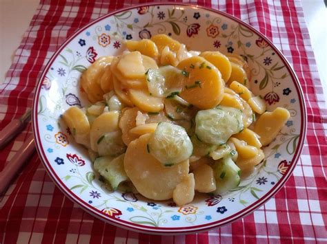 Gurken Kartoffelsalat Ohne Br He Oder Mayonnaise Von Fusselfu Chefkoch