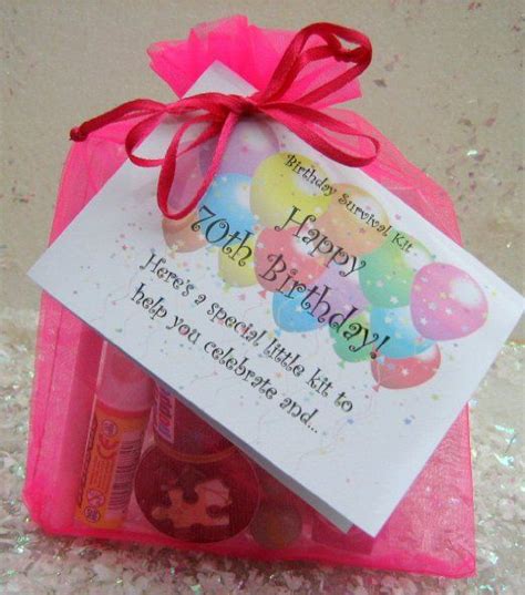 70TH Birthday Survival Kit For Her FUCHSIA Joke A Fun Card