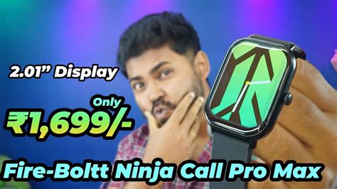 Fire Boltt Ninja Call Pro Max 2 01” Bt Calling Smartwatch Only ₹1 599 Youtube