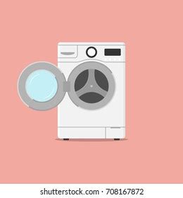 Washing Machine Flat Design Style Stock Illustration