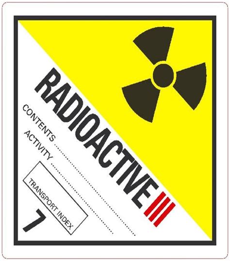 Class 7 Radioactive Material Category Iii Yellow Label Sgs Netherlands