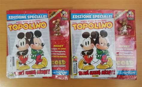 TOPOLINO 3286 GOLD Limited Edition Statua 3D MICKEY MOUSE 90 Disney