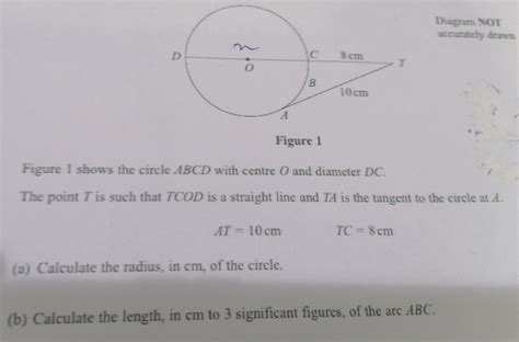 Solved Diagram Not Accurately Drawn Figure Figure Shows The Circle