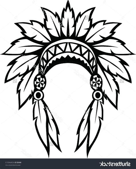 Indian Headdress Drawing at GetDrawings | Free download