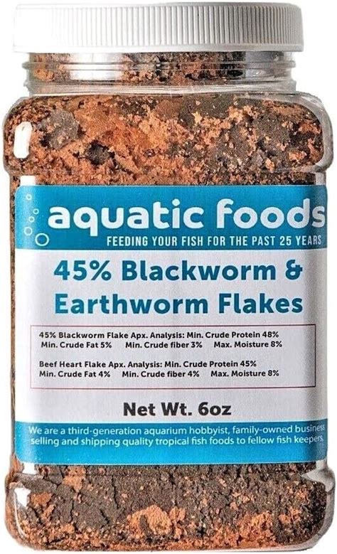 Amazon Aquatic Foods Inc 45 Blackworm Flake Earthworm Flake