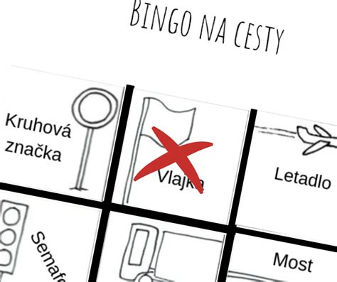 Bingo na cesty 3x3 - Pro Evinku