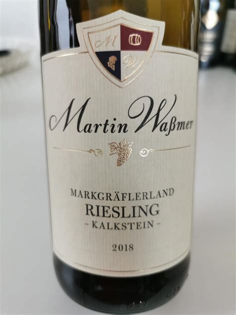 2018 Martin Waßmer Markgräflerland Riesling Spätlese trocken Kalkstein