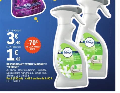 Promo D Sodorisant Textile Maison Febreze Chez E Leclerc