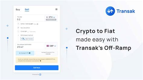 Transak Launches Crypto To Fiat Off Ramp For Over Crypto Assets