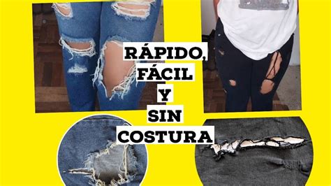 como arreglar pantalones jean rasgados rotos demás fácil rápido y sin