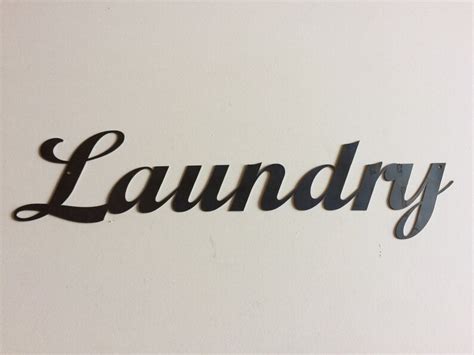 Large Metal Laundry Sign Metal Wall Words Metal Wall Decor Etsy