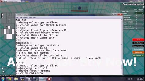 Roblox Noclip NoGrav Speedhack Cheat Engine 8 12 2014 YouTube