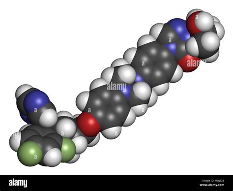 Posaconazole Antifungal Drug Molecule D Rendering Atoms Are