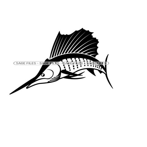 Sailfish 4 Svg Fishing Svg Fish Svg Sailfish Clipart Sai Inspire