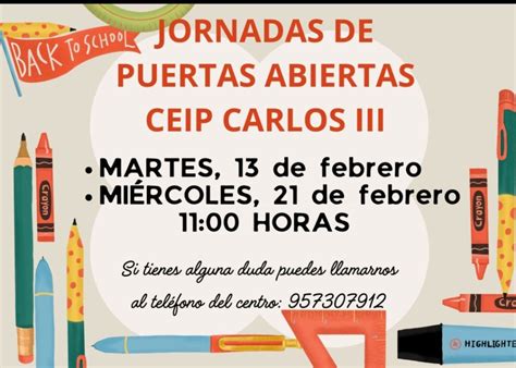 Jornada de puertas abiertas Alumnado de nueva admisión para el curso