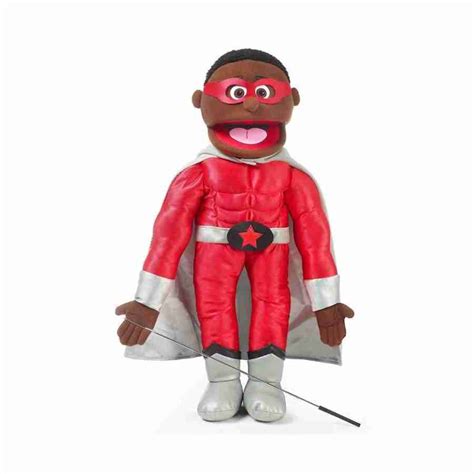 25 Superhero Black Boy Full Body Ventriloquist Puppet Stoners