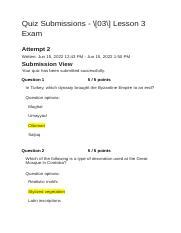 Quiz Submissions Lesson Docx Quiz Submissions Lesson