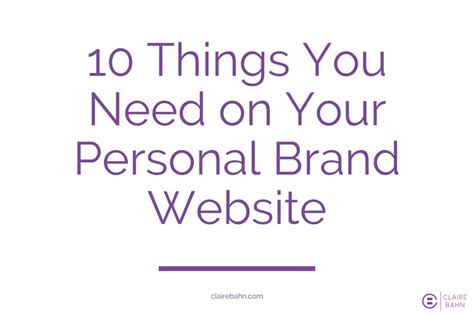 The Ultimate Personal Brand Website Checklist - 10 Things You Need