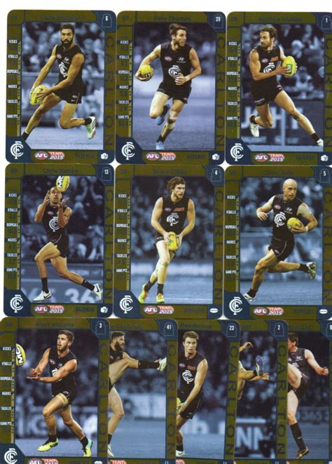 2015 Teamcoach Team Set Gold Carlton 11 Cards APT Collectables