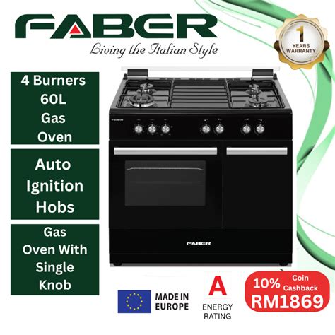 Faber Free Standing Cooker With Burner L Fisso G Bk Fisso