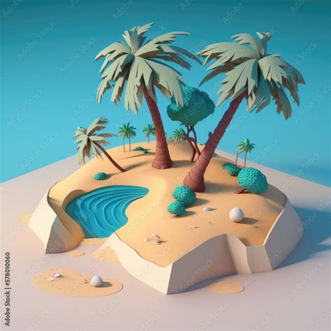 3d Beach Model