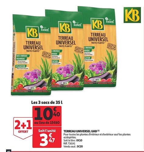 Promo Terreau Universel Uab Kb 2 1 Offert Chez Auchan ICatalogue Fr