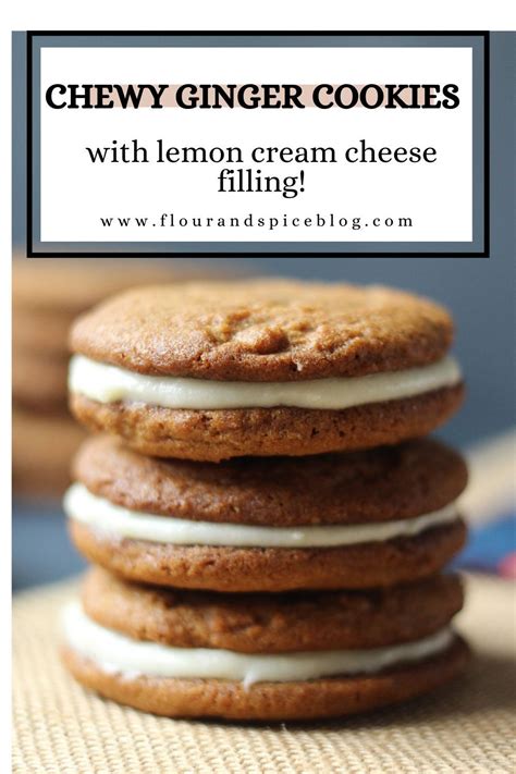 Gently Spiced Ginger Cookies Sandwiched Together With A Tangy Cream