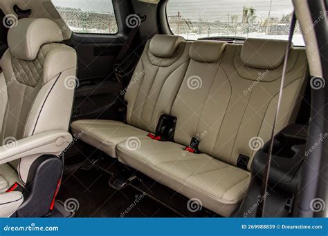 Third Row Seat of a Modern SUV Stock Image - Image of conditioner ...