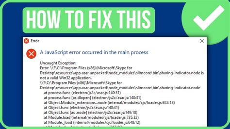 Fix Skype A JAVASCRIPT ERROR OCCURRED IN THE MAIN PROCESS Windows 10 11