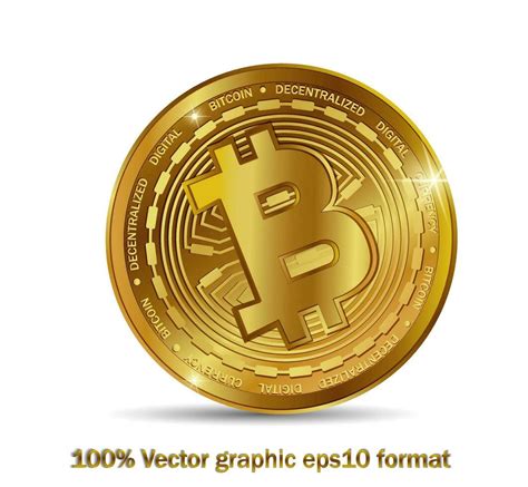 Golden Bitcoin Coin Crypto Currency Golden Coin Bitcoin Symbol