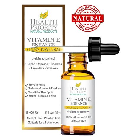 100 All Natural And Organic Vitamin E Oil For Your Face And Skin 15000 Iu Reduces Wrinkles