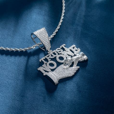 Iced Trust No One Pendant Helloice Jewelry